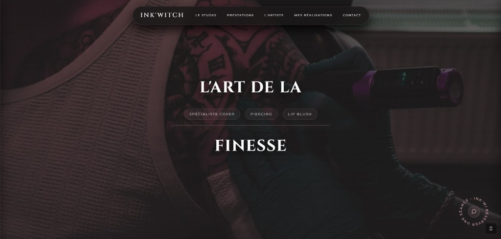 Site web Ink'Witch Studio, tatoueuse en Belgique